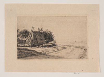 Høstakken ile manzara by Carl Bloch