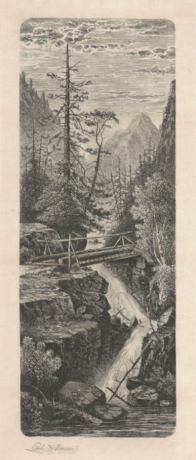 Şelale, Rocky Dağları by Carl C. Brenner