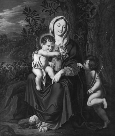 Bebek İsa ve küçük John ile Meryem Ana by Carl Christian Seydewitz