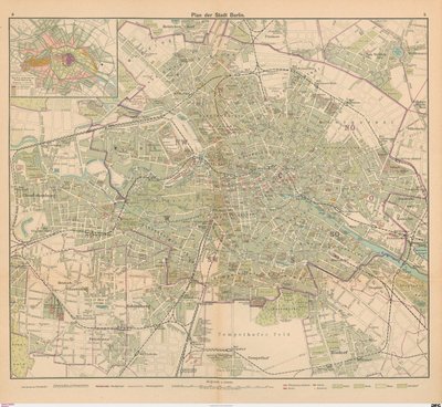 Berlin şehrinin planı by Carl Diercke