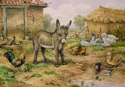 Eşek ve Çiftlik Tavuğu by Carl Donner