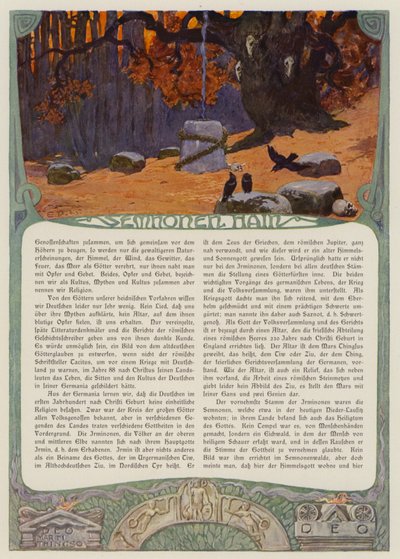 Semnones Zincirleri Korusu (renkli taş) by Carl Emil Doepler