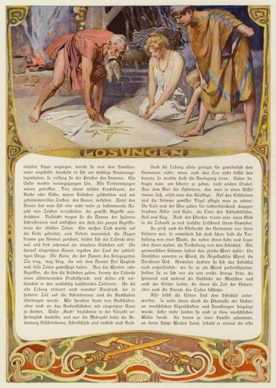 Rünlerin okunması (renkli taş) by Carl Emil Doepler