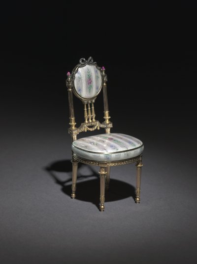 Minyatür Sandalye, 1896-1906 by Carl Fabergé