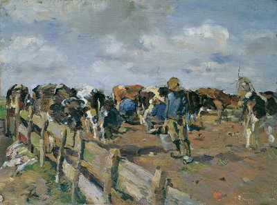 İnekleri sağmak by Carl Fahringer