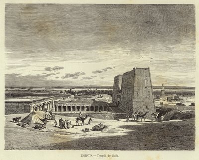 Egypt - Temple of Edfu  by Carl Friedrich Heinrich Werner