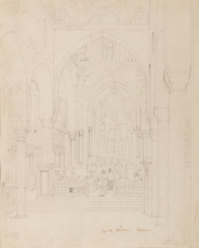 Sicilya: Palatine Şapeli, Palermo, 1850 dolayları by Carl Friedrich Heinrich Werner
