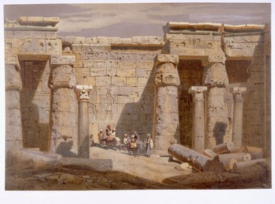 Van Medinet Tapınağı, Teb, 1874 by Carl Friedrich Heinrich Werner