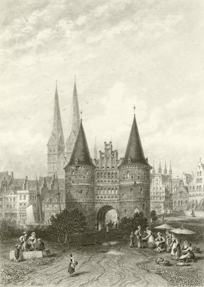 Holstein Kapısı, Lübeck by Carl Friedrich Heinrich Werner