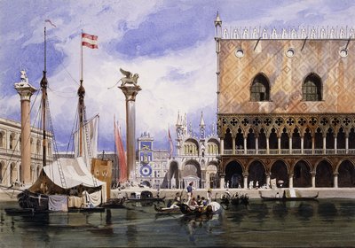 Piazzetta di San Marco, Venedik, 1839 by Carl Friedrich Heinrich Werner