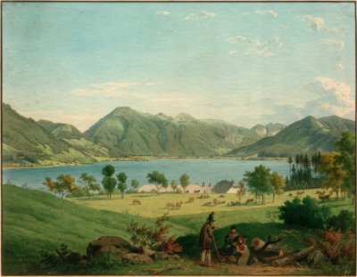Kaltenbrunn yakınlarındaki Tegernsee by Carl Friedrich Heinzmann