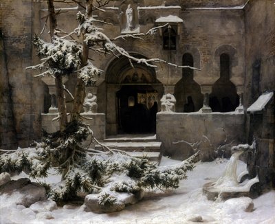 Karda Manastır Bahçesi by Carl Friedrich Lessing