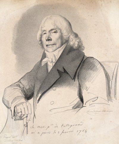 Charles Maurice Prince de Talleyrand, pub. 1834 by Carl Friedrich Otto Vogel