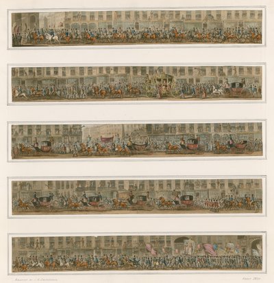 ಲಾರ್ಡ್ ಮೇಯರ್ ಪರೇಡ್, ಸುಮಾರು 1824 ಟರ್ಕ್ by Carl Georg Adolph Hasenpflug