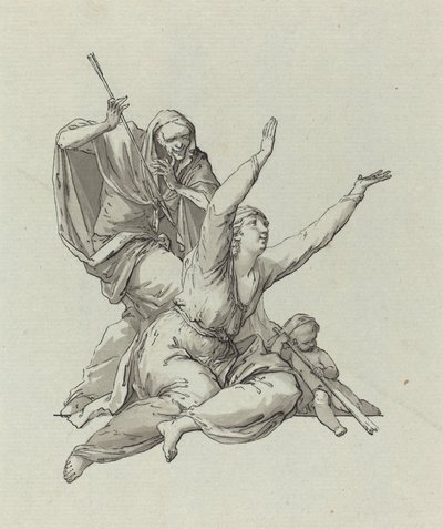 Bir Kadını Takip Eden Ölüm by Carl Gotthard Langhans