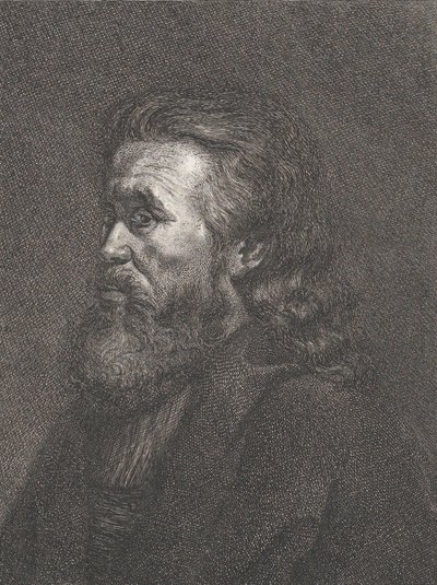 Sakallı yaşlı bir adamın portresi, ca. 1767-1807. by Carl Gottlieb Rasp