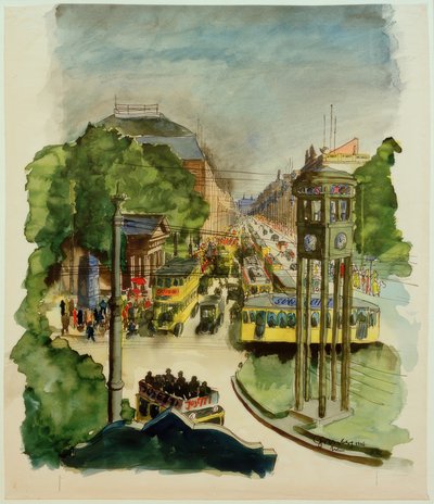 Carl Grossberg, Potsdamer Platz by Carl Grossberg