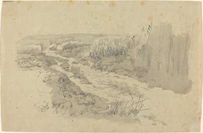 Leipzig yakınlarındaki Tarlalardan Geçen Bir Yol by Carl Gustav Carus
