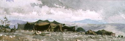 Çevik Aglia Kampında, 1859 (wc) by Carl Haag
