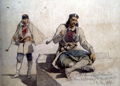 Her ikisi de pipo olan iki figürün incelenmesi by Carl Haag