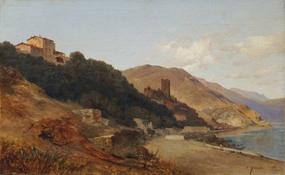 İtalyan akşam manzarası (Bordighera yakınlarındaki Riviera