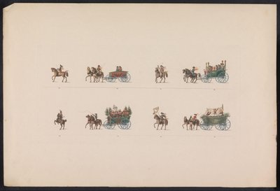 Optocht bij het huwelijk van Prinses Sophie, 1842 (plaat 3) Kalıtsal Büyük Dük Carl Alexander