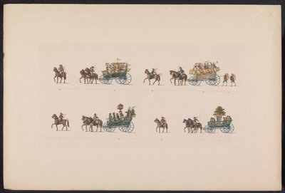 Optocht bij het huwelijk van Prinses Sophie, 1842 (plaat 5) Kalıtsal Büyük Dük Carl Alexander