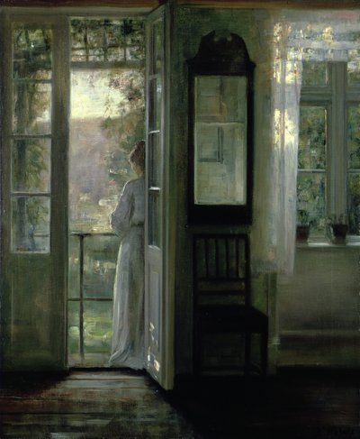 Balkonda duran kız by Carl Holsoe