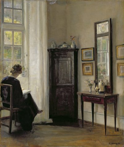 Kadın okuma ile iç by Carl Holsoe