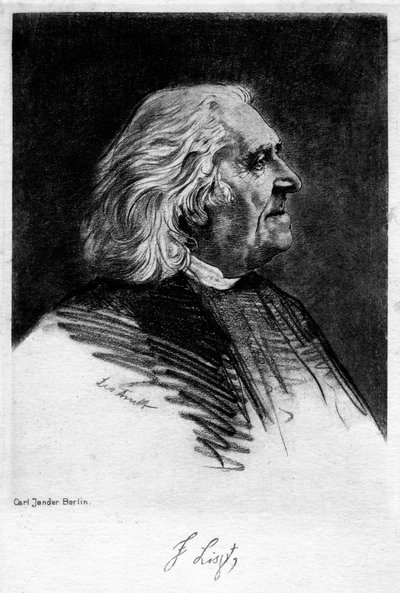 Franz Liszt 1811-1886, Macar besteci ve piyanist, 20. yüzyıl. by Carl Jander
