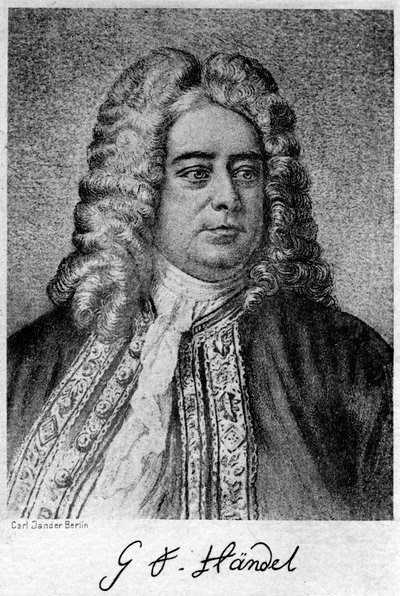 George Frideric Handel 1685-1759, Almanya doğumlu İngiliz besteci, 20. yüzyıl. by Carl Jander