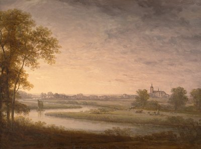 Arka planda Västerås ile geniş manzara by Carl Johan Fahlcrantz