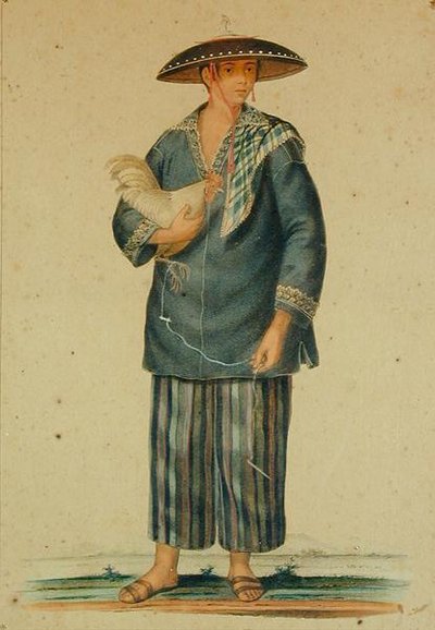 Manilalı bir Kızılderili (el boyaması taş) by Carl Johann Karuth