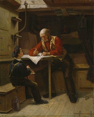 Genç denizci (tuval üzerine yağlıboya) by Carl Julius Lorck
