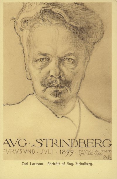 August Strindberg (1849-1912), İsveçli oyun yazarı, romancı, şair ve sanatçı, 1899 by Carl Larsson