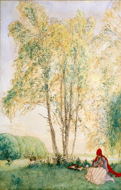 huş ağacının altında by Carl Larsson