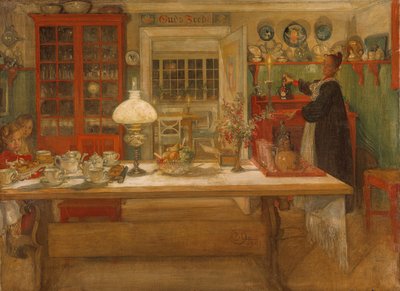 Oyuna Hazırlanmak, 1901 by Carl Larsson