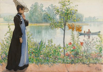 Kıyıdaki Karin by Carl Larsson