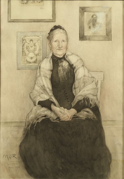 Anne, c.1893 (kağıt üzerinde wc) by Carl Larsson