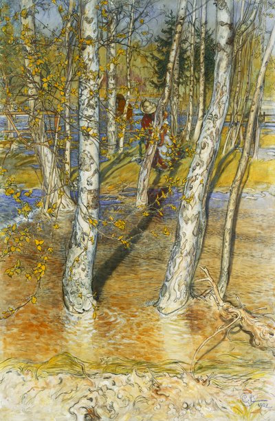 İlkbahar sel, 1902 by Carl Larsson