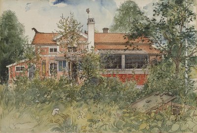 The Cottage, A Home serisinden, c.1895 (kağıt üzerinde wc) by Carl Larsson
