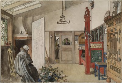 Stüdyo, A Home serisinden, c.1895 (kağıt üzerinde wc) by Carl Larsson