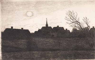 Hornbæk kilisesi, yaz akşamı by Carl Locher