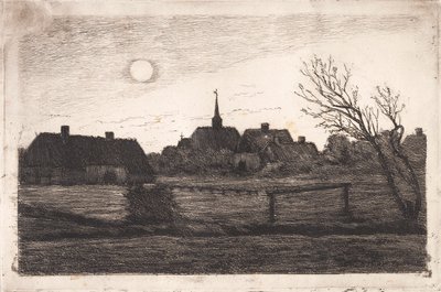 Hornbæk kilisesi, yaz akşamı by Carl Locher