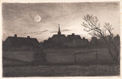 Hornbæk kilisesi, yaz akşamı by Carl Locher