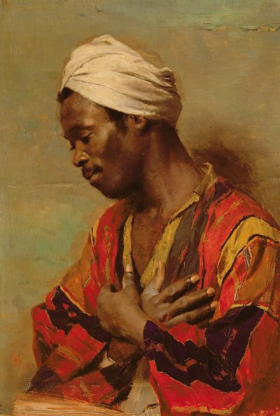 Meditasyonda Bir Arap by Carl Ludwig Ferdinand Kerstan