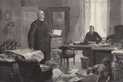 Bismarck Anılarını Dikte Ediyor (gravür) by Carl Ludwig Friedrich Becker
