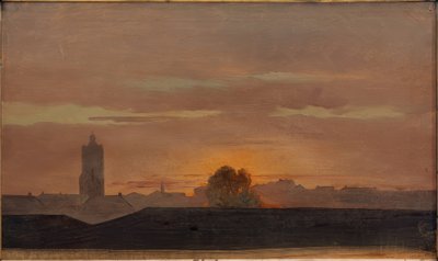 Darmstadt, kale stüdyosundan görünüm by Carl Ludwig Seeger