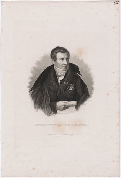 Ağustos Wilhelm von Schlegel 1767-1845 by Carl Mayer