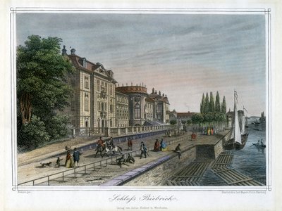 Biebrich Sarayı, Wiesbaden, Almanya, c1820 by Carl Mayer